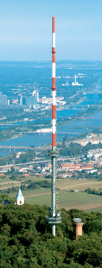 TV digital, Radio analog: Sender Kahlenberg in Wien. TV digital, Radio analog: Sender Kahlenberg in Wien.