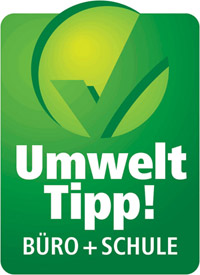 Mit diesem Symbol kennzeichnet das Umweltministerium Produkte, die seinem Kriterienkatalog entsprechen.