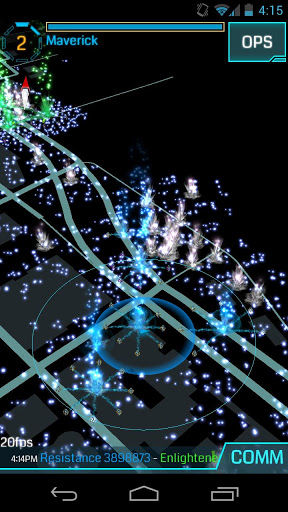 Ein Screenshot von Ingress. Ein Screenshot von Ingress.