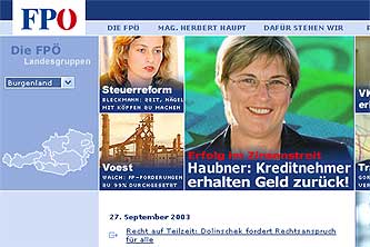 FP-Homepage vom 29.09.2003 11:15