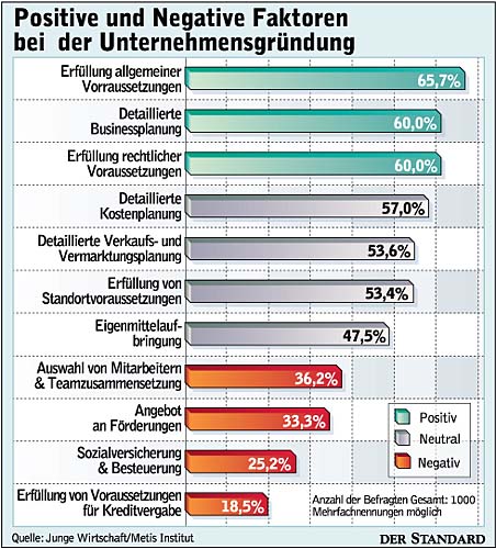 Infografik: Positive Und Negative Faktoren Bei Der Unternehmensgründung ...