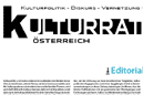 Screenshot: Cover "Kulturrat Österreich"