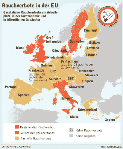 Grafik: Rauchverbote In Der EU - Gesellschaft - DerStandard.at › Panorama