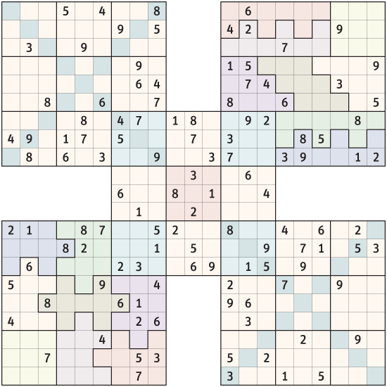 Samurai Sudoku Mittel 21 R tsel Sudoku DerStandard at Lifestyle