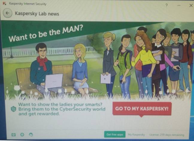 Sei ein Mann, installier Frauen Kaspersky: Shitstorm gegen Werbung - derStandard.at