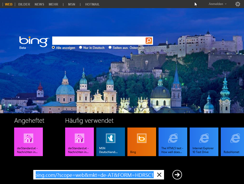 screenshot: andreas proschofsky / derstandard.at