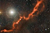 Foto: eso/apex (mpifr/eso/oso)/a. hacar et al./digitized sky survey Foto: eso/apex (mpifr/eso/oso)/a. hacar et al./digitized sky survey