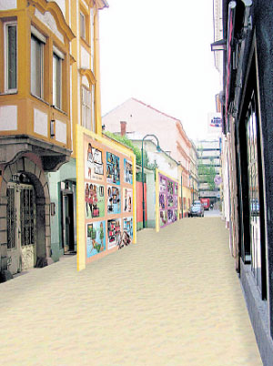 Wenn die Virtualität aus dem "Second Life" in die Realität drängt: Aram Bartholls "Second City" in Linz. Wenn die Virtualität aus dem "Second Life" in die Realität drängt: Aram Bartholls "Second City" in Linz.