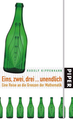 Rudolf Kippenhahn: "Eins, zwei, drei … unendlich. Eine Reise an die Grenzen der Mathematik"Gebundene Ausgabe, 256 Seiten mit 65 Abbildungen, € 18,50, Piper 2007.
Das Unendliche ist noch unendlicher als unendlich. Rudolf Kippenhahn: "Eins, zwei, drei … unendlich. Eine Reise an die Grenzen der Mathematik"Gebundene Ausgabe, 256 Seiten mit 65 Abbildungen, € 18,50, Piper 2007.
Das Unendliche ist noch unendlicher als unendlich.