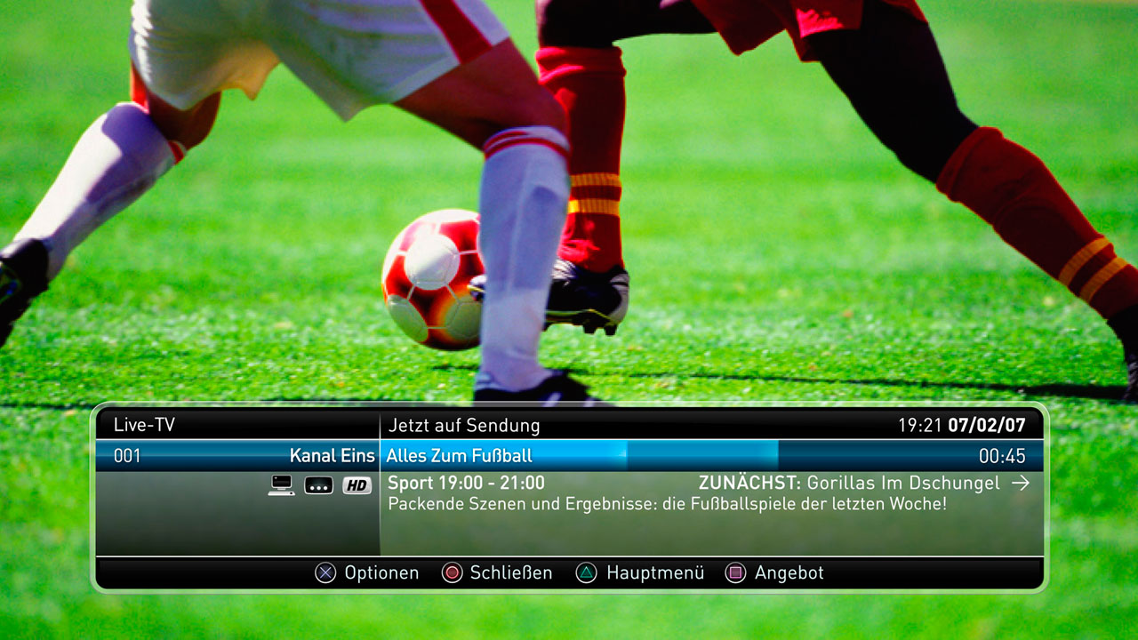 Anm: Die Screenshots sind beispielhaft. Im Test zeigte PlayTV serwohl den korrekten Sendernamen an.