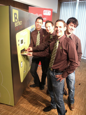 Die BistroBox-Gründer Jürgen Traxler, David Kieslinger, Klaus Haberl und Rene Prösser (v.l.n.r.)