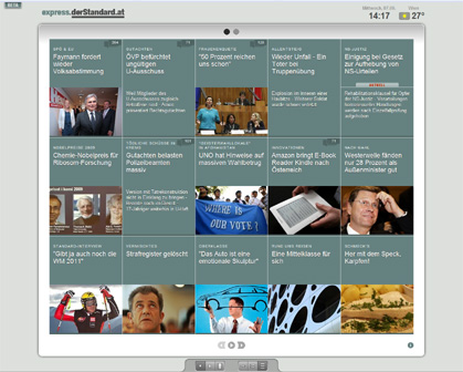 Neues Interface für schnelle News: express.derStandard.at 