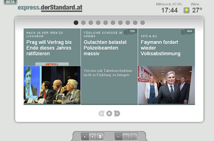 "Express" kann man an den Bildschirm anpassen und aktiv oder passiv nützen.