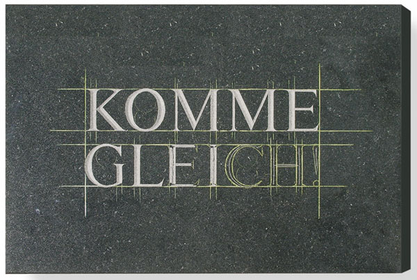 Binsenweisheiten: digitally aged (oben) bannt flüchtige Information in Stein. komme gleich (unten) kommt nie.
&nbsp;