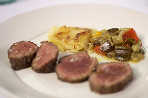 Schön rosa, außen etwas zu dunkel: die Tagliata