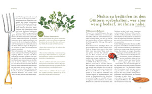 Das Buch bietet viele praktische Tipps und Hinweise rund ums Genießen, Kochen, Heimwerken, Wohnen und Gärtnern. 