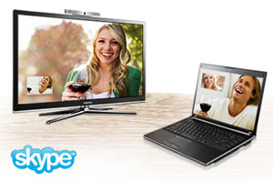 Skype inside: Samsung TV-Geräte integrieren Videochat. Artikelbild