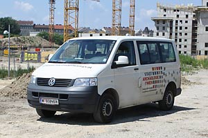 Der Bus der Stadtarchäologie rückt an, wenn auf der Fläche noch nicht gebaut wird Der Bus der Stadtarchäologie rückt an, wenn auf der Fläche noch nicht gebaut wird