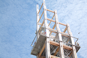 Das Bahnorama ist der höchste begehbare Holzturm Europas.