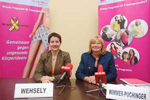 Sonja Wehseley, Stadträtin für Gesundheit und Soziales, und Beate Wimmer-Puchinger, Frauengesundheitsbeauftragte der Stadt Wien Sonja Wehseley, Stadträtin für Gesundheit und Soziales, und Beate Wimmer-Puchinger, Frauengesundheitsbeauftragte der Stadt Wien