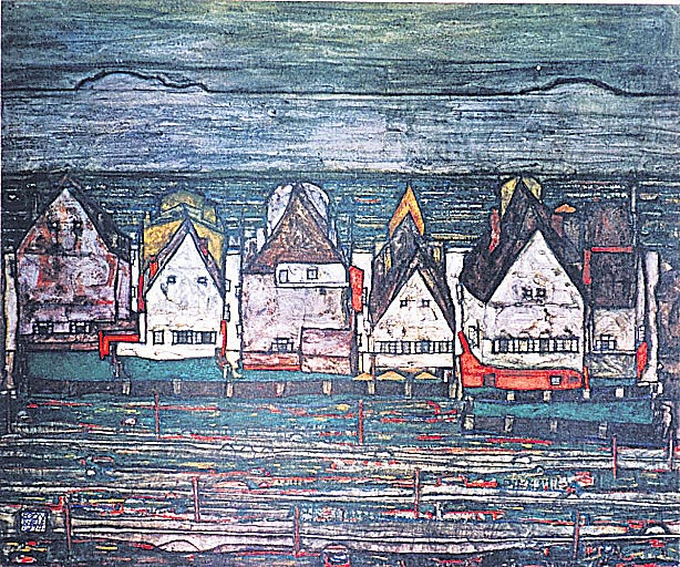 Gehörte einst der Wiener Fabrikantin Jenny Steiner: "Häuser am Meer" von
 Egon Schiele. 