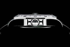 Chronograph mit nur einem Drücker: Starten, Stoppen, Nullstellen in Serie. 