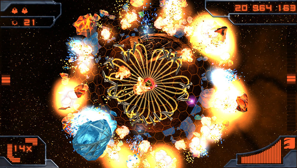 "Super StarDust Delta" spielt sich dank Dual-Stick und Touchscreen äußerst intuitiv