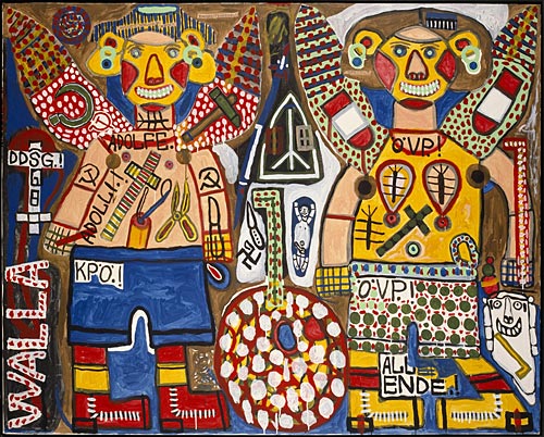 "Zwei Engel" (1986) von August Walla. 