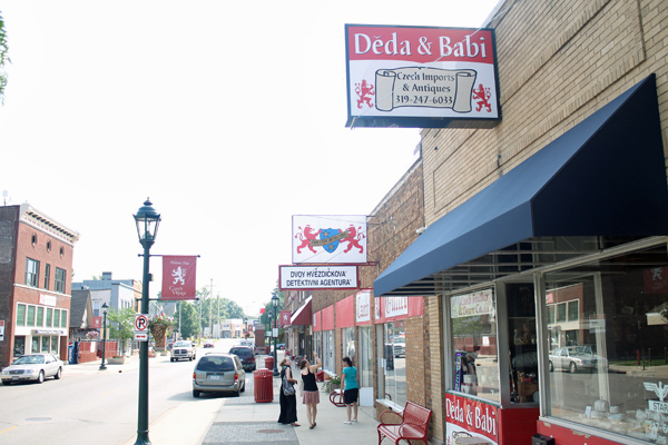 Czech Village in Cedar Rapids, Iowa erstreckt sich lediglich über einen Straßenzug. 