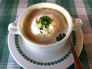 Kräutersuppe, kräftigt auch
