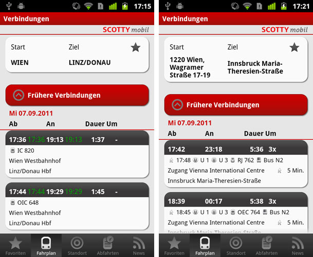 In der App kann man entweder gezielt eine Adresse oder einen allgemeinen Ortsnamen eingeben. 