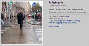 Aber auch Fotos von Fußgängern auf Radwegen oder von Radfahrern, die in die falsche Richtung unterwegs sind, werden gepostet. Aber auch Fotos von Fußgängern auf Radwegen oder von Radfahrern, die in die falsche Richtung unterwegs sind, werden gepostet.