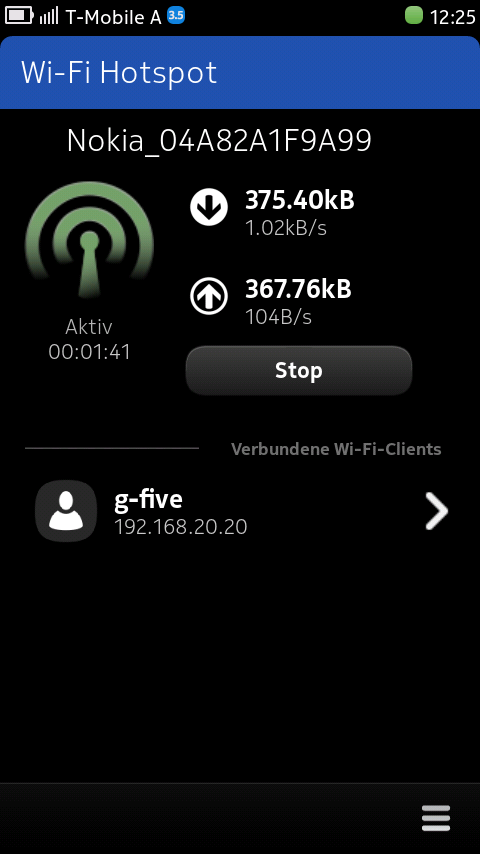 Wireless Tethering Support gibt es von Haus aus.