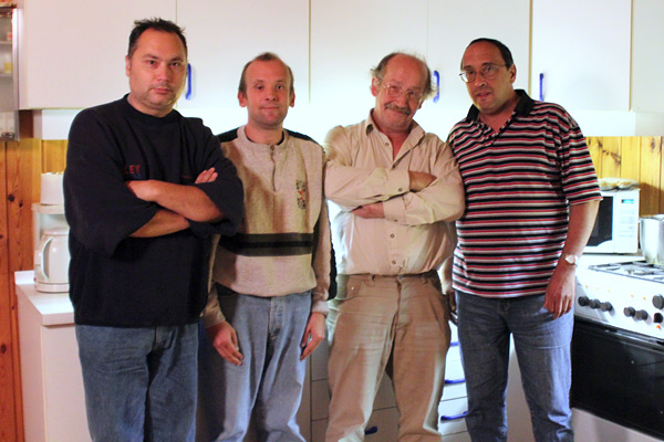 Die Bewohner Willi, Christian, Leo und Paul