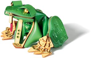 Der Frosch war leicht. Schnallenfüßchen, Reißverschlussmaul, Nietenaugen und fertig. Der Frosch war leicht. Schnallenfüßchen, Reißverschlussmaul, Nietenaugen und fertig.