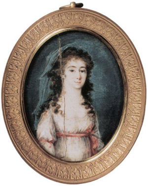 Henriette Vogel (Miniatur um 1802) war Heinrich von Kleists Todesgefährtin.