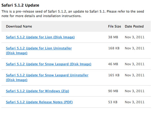 Beta Safari 5.1.2 verfügbar für Mac OS X 10.7 Lion, OS X 10.6 Snow Leopard sowie Windows XP SP3 und höher. Artikelbild