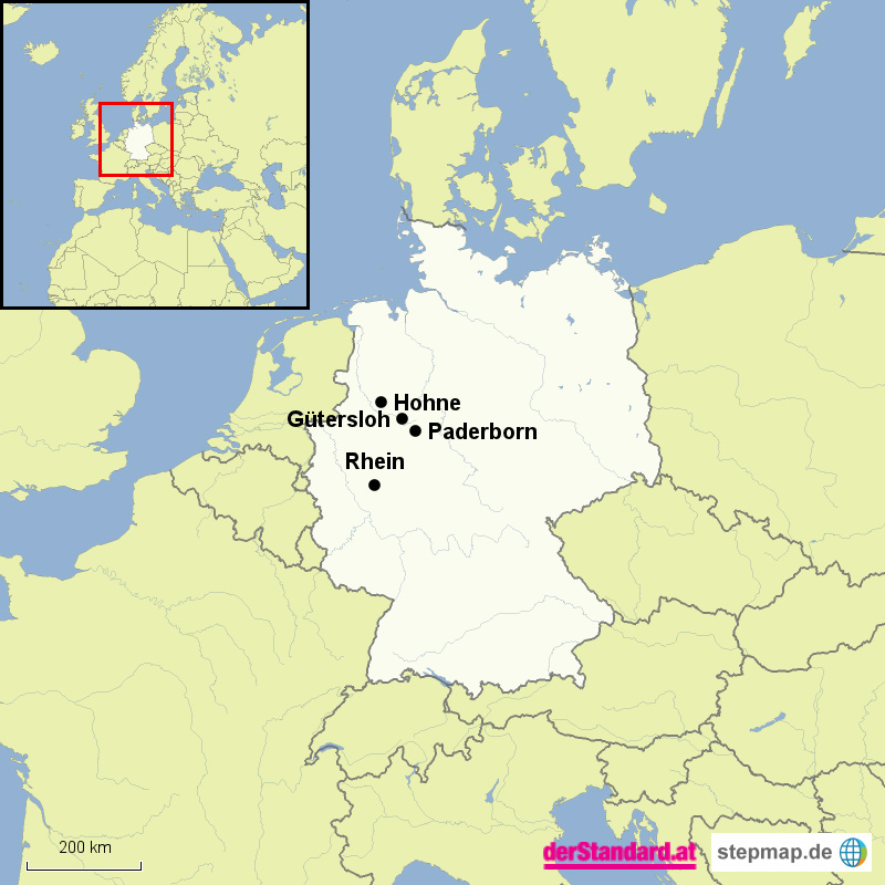 Haupt-Stützpunkte der Briten in Deutschland