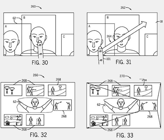 Biddateien werden mithilfe der neuen Gesten-Technologie nach markierten Gesichtern durchforstet. 