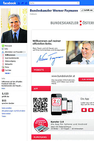 Der Start von Kanzler Werner Faymann in die Welt des Web 2.0 ist bisher eher eine Serie von Pleiten, Pech und Pannen. Der Start von Kanzler Werner Faymann in die Welt des Web 2.0 ist bisher eher eine Serie von Pleiten, Pech und Pannen.