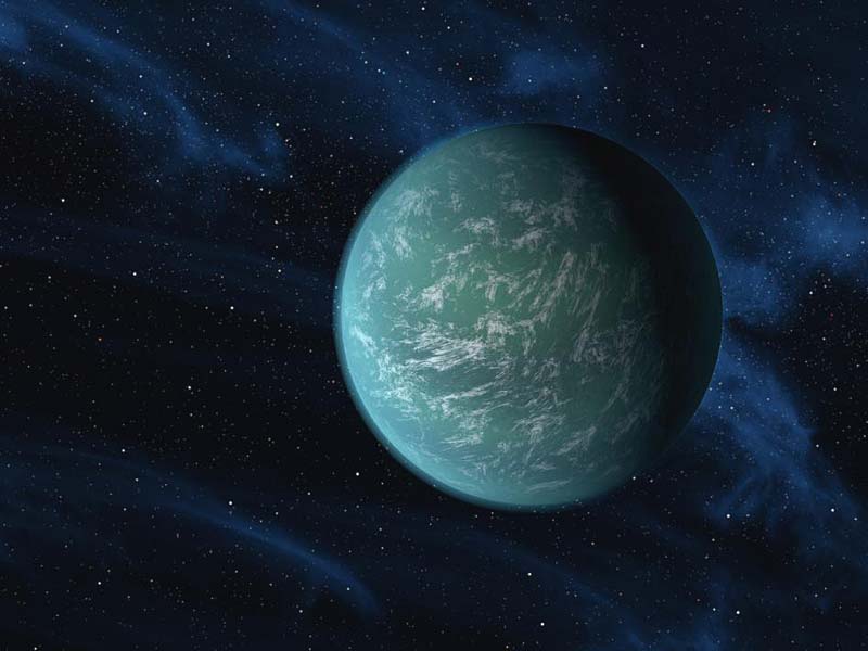So könnte der von "Kepler" entdeckte Exoplanet aussehen, wenn er eine feste Oberfläche und Gashülle besitzt.