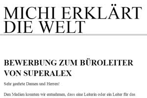 Ein Duo für den "Superalex": "Michi erklärt die Welt"
