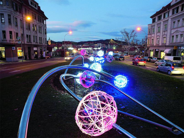 Zum Auftakt des Kulturhauptstadtjahres 2012 wird die Altstadt von Maribor von einer Lichtermauer umgeben sein. 