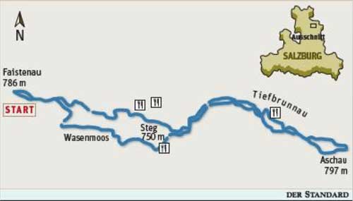 Das Loipennetz von Faistenau

Tiefbrunnau-Loipe: leicht, Länge 19,2 Kilometer, Nummer 3 grün
Bramsau-Loipe: leicht, Länge 4,2 Kilometer, auch Nachtloipe, Nummer 1 rot
Dorf-Loipe: leicht, Länge 4,5 Kilometer, Nummer 2 orange
Oberacher-Loipe: mittel, Länge 4,2 Kilometer, Nummer 4 violett
Skating-Loipe: mittel, Länge zehn Kilometer, davon fünf Kilometer Nachtloipe, Nummer 5 blau.

Loipenplan ohne Maßstab, Ausrüstungsverleih, Loipengebühr.Stützpunkte: Gasthof Alte Post, Gasthof Oberascher, Gasthof Steinbräu, Itzis Loipenrast, Loipenstüberl