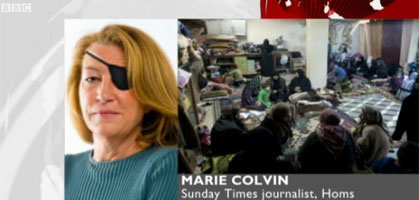 Ihr letztes BBC-Interview: Marie Colvin im O-Ton ("I saw a baby die today") Ihr letztes BBC-Interview: Marie Colvin im O-Ton ("I saw a baby die today")