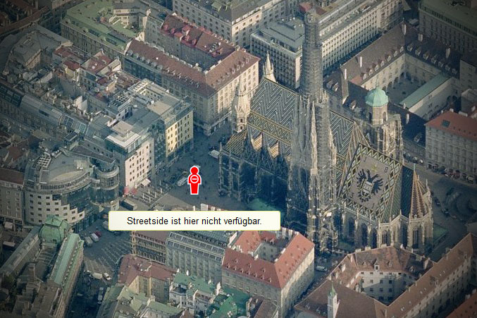 Weiter kein Streetside und Street View in Österreich