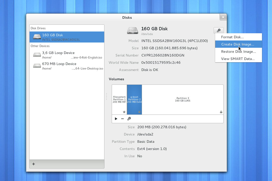 Das GNOME Disk Utility versucht sich nun mehr auf wirklich Desktop-relevante Aufgaben zu konzentrieren.