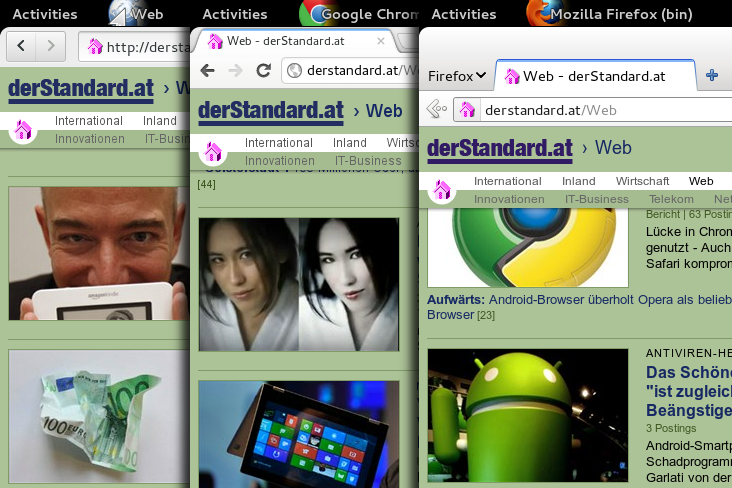 Dazu gehört, dass "Web" jetzt einen neuen Maximierungsmodus unterstützt, in dem URL-Zeile und Navigation in den Fensterrahmen wandern. Dadurch ist er noch ein Stück platzsparender als Chrome und Firefox - zumindest wenn nur ein Tab dargestellt wird.