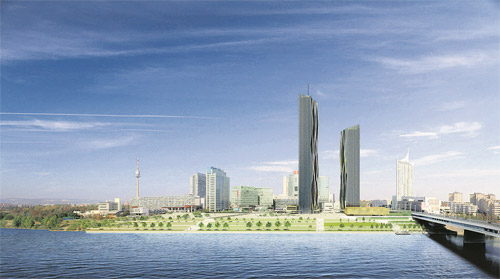 Mit 220 Meter Höhe wird der DC Tower 1 auf der Wiener Donauplatte das 
höchste Bauwerk Österreichs werden. Mitte 2013 soll er fertiggestellt 
sein.