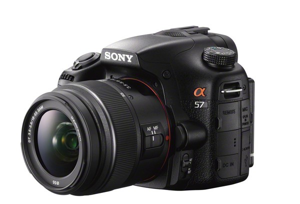 Sony Alpha A57 mit teil-durchsichtigem Spiegel